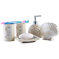 PLYY Set de Accesorios de Baño 5PC Vasos para Enjuague bucal-Soporte para Cepillo de Dientes-Frasco de Emulsión-Jabonera…